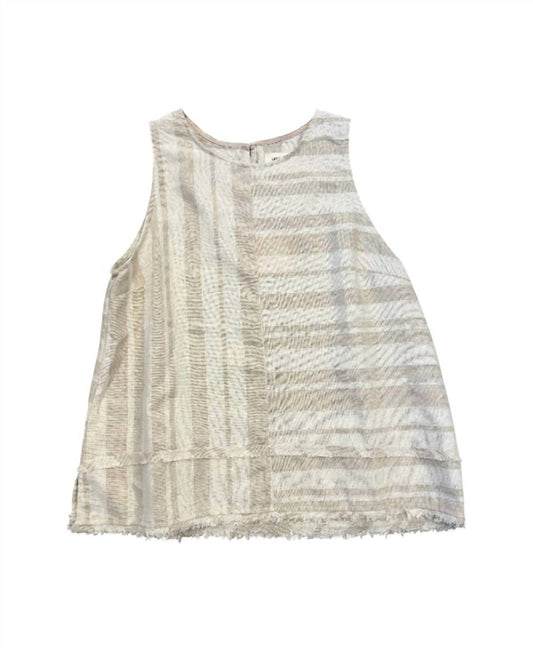 Umgee - Women's Horizontal And Vertical Striped Tank