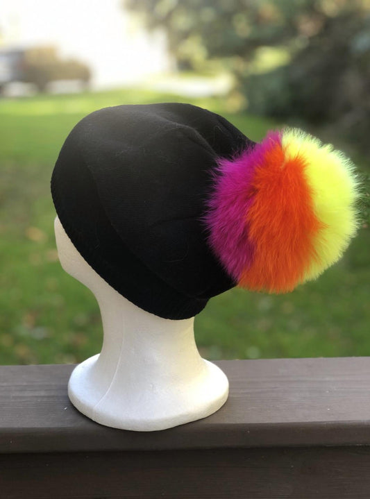 Fur Pom Pom Hat
