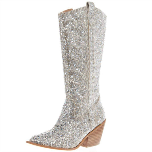 Corkys Footwear - Women’s Glitzy Clear Rhinestone Boots