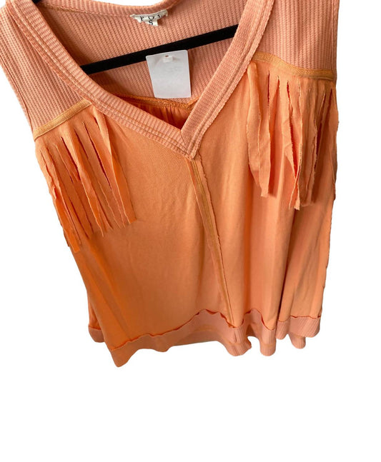 Pol - Women's Papaya Fringe Oversized Tank