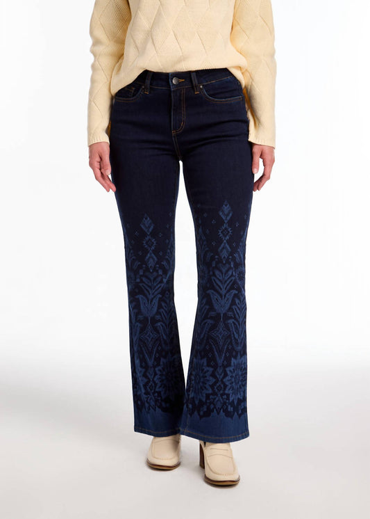 Fdj - Olivia Artist's Print Flare Leg Jean