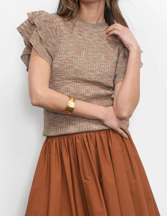 Greylin - Rowe Flutter Sleeve Top