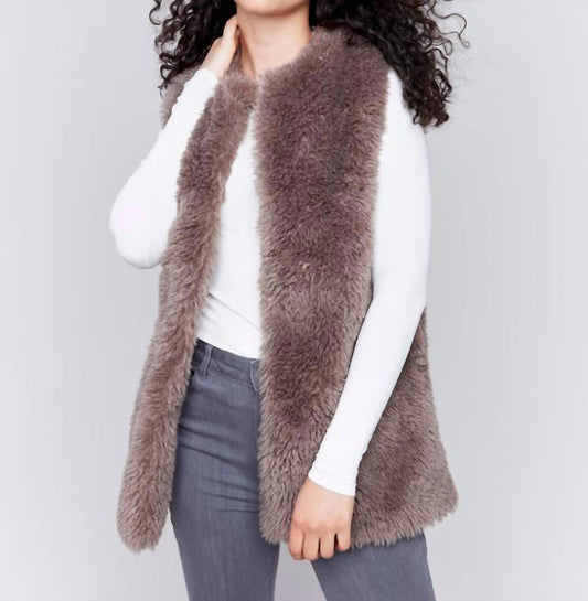 Charlie B - Long Faux Fur Vest