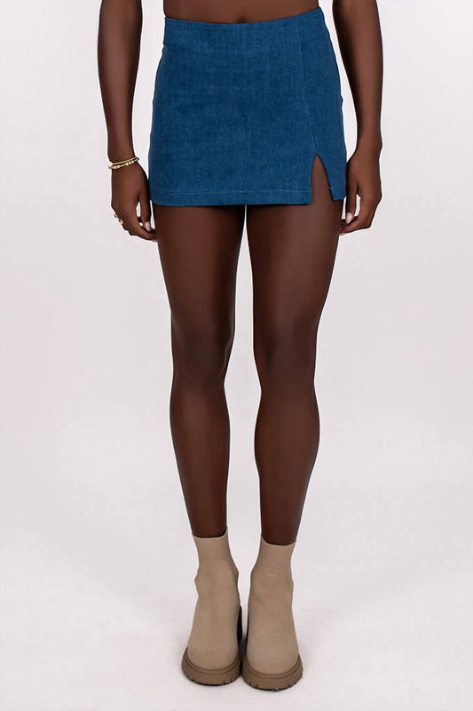 Sky To Moon - Denim Mini Skirt