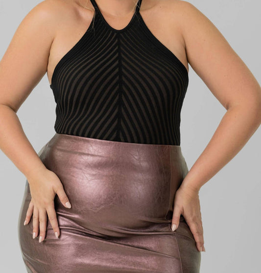 Good American - Soft Ribbed Halter Bodysuit