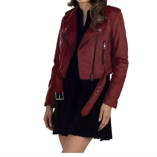 Lee - Faux-Suede Biker Jacket