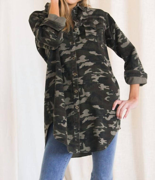 Before You Collection - Camo Denim Shirt/dress