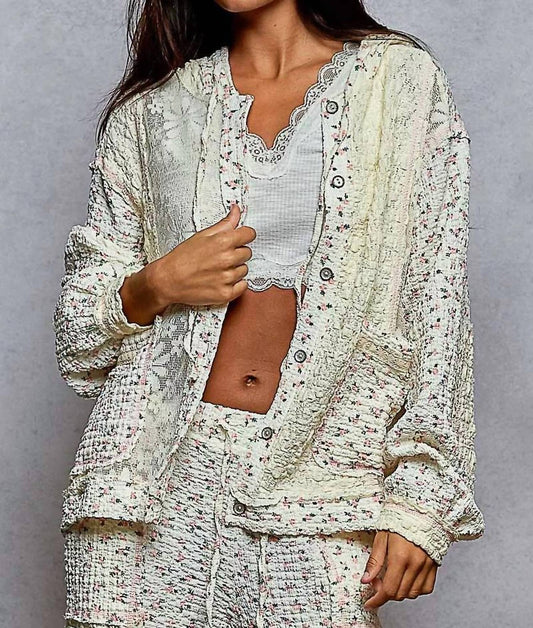 Pol - Balloon Sleeve Relaxed Fit Top Hoodie