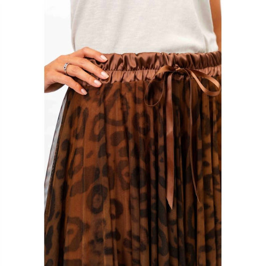 Look Mode Usa - Leopard Print Long Tulle Maxi Skirt
