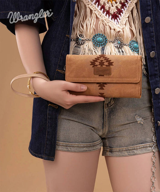Wrangler - WRANGLER AZTEC EMBROIDERED WALLET