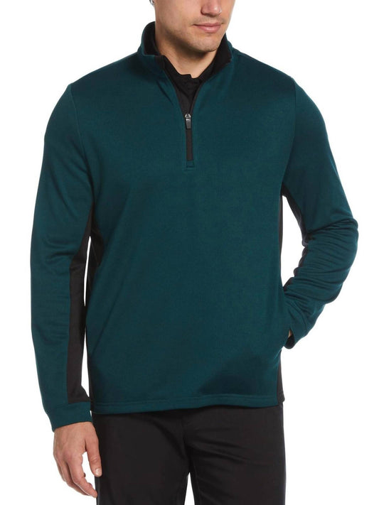 Pga Tour - Men's Micro Jacquard Quarter Zip Pullover Sweater