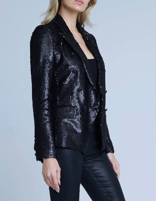 L'Agence - KENZIE SEQUIN BLAZER