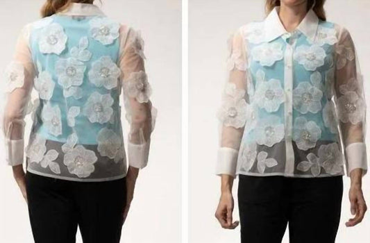 Weavz - Sheer flower shirt