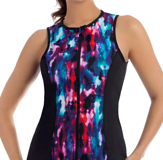 Miraclesuit - Shimmer Bay Active Sleeveless Full Zip Rash Guard
