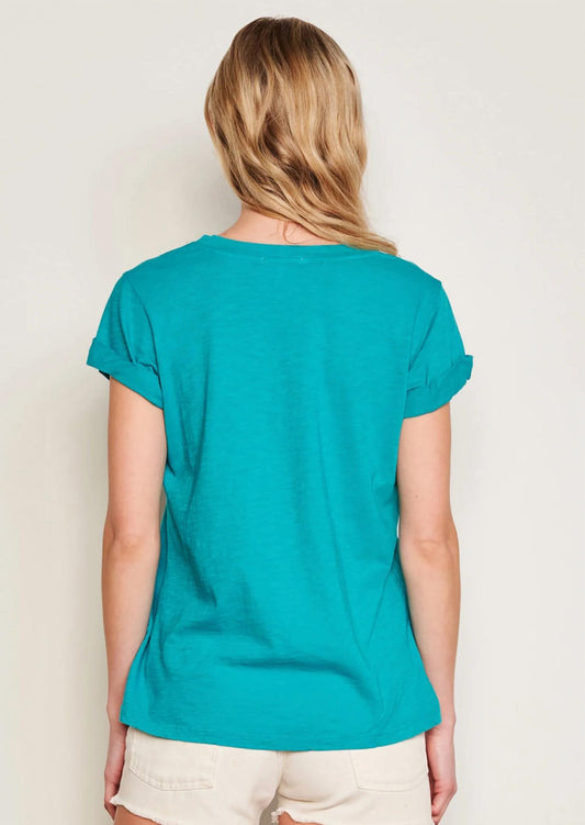 Sundry - Rolled Sleeve Crewneck Top