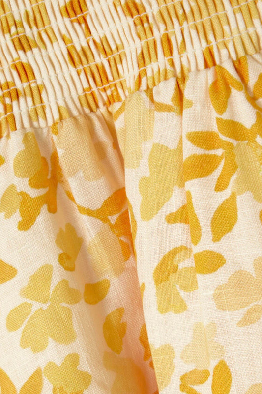 Peony - Daffodil Smocked Mini Dress