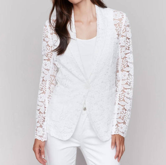 Charlie B - Long Sleeve Lace Blazer