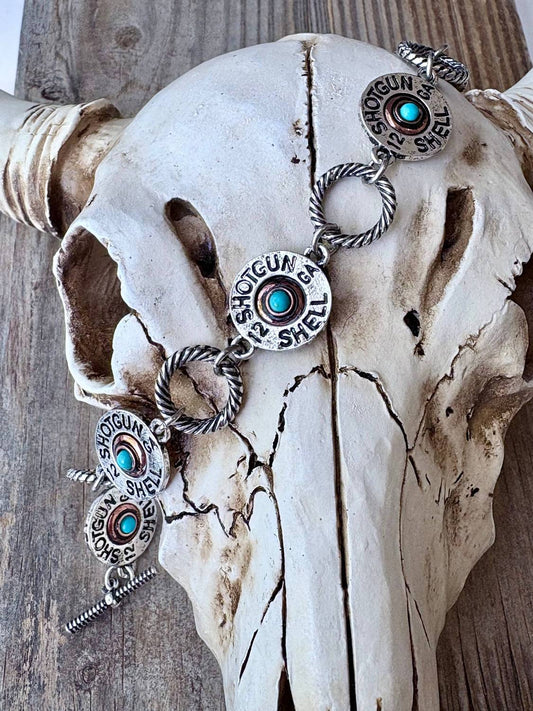 Boho Ranch - Women's Western Shotgun Shell Linked Bracelet
