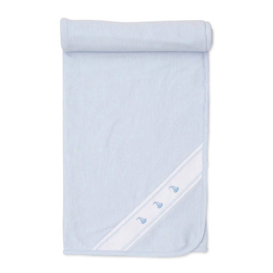 Kissy Kissy - Classic Treasures Sailboat Embroidered Pima Cotton Baby Blanket