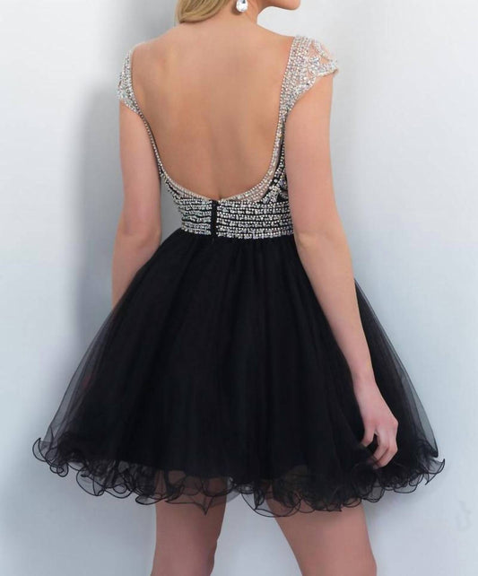 Blush Prom - Beaded Tulle Cocktail Dress