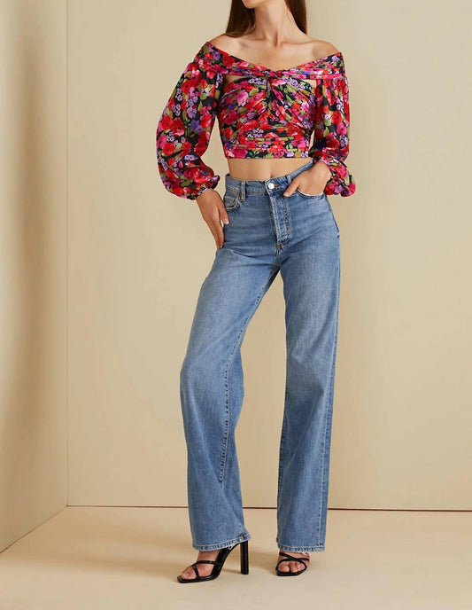 Amur - Francis Puff Long Sleeve Crop Top