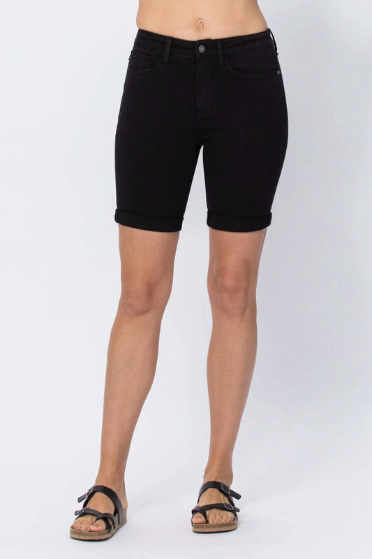 Judy Blue - High Rise Cuffed Bermuda Shorts