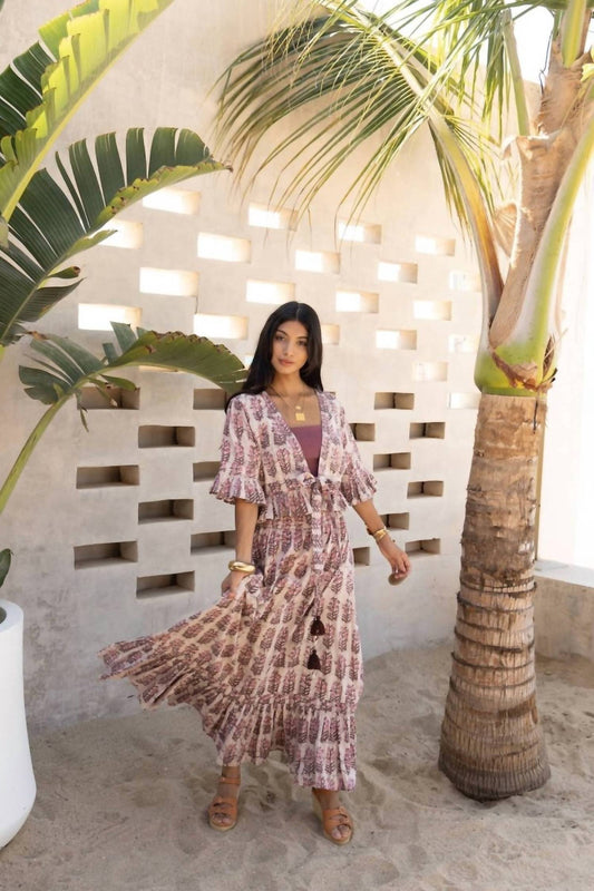 The Fox And The Mermaid - Dabu Block Matching Skirt Set