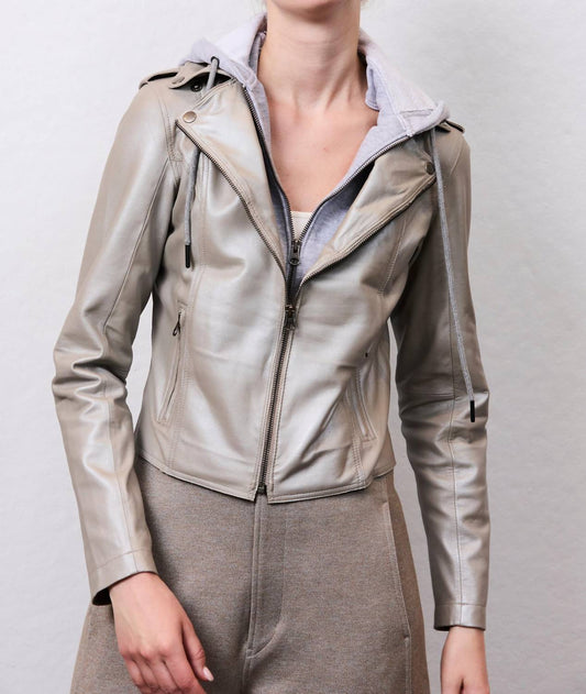 Jkt Nyc - Molly Metallic Leather Jacket