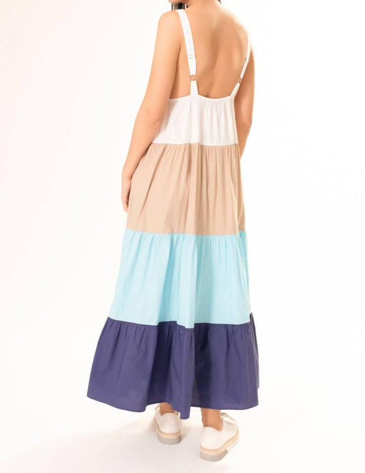 Area Stars - Colorblock Tiered Maxi Dress