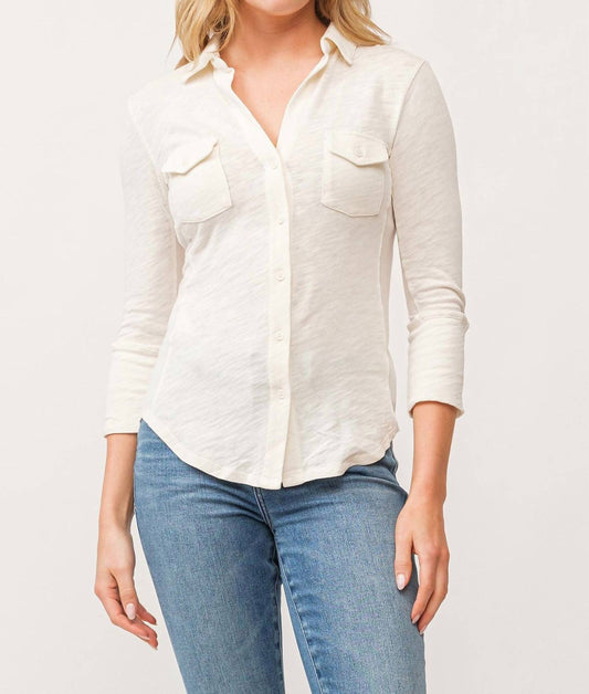 Dear John Denim - Fedora Button Down Top