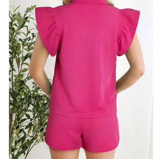 Aapparella - Alice Flutter Sleeve Short Set