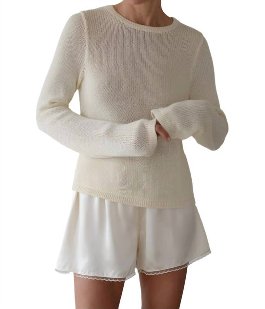 Donni. - Knit Crewneck Long Sleeve Top