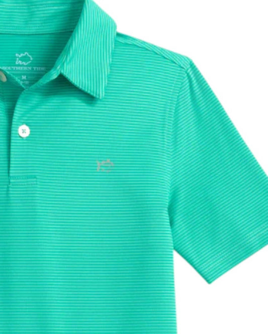 Southern Tide - Boy's Driver Meadowbrook Stripe Performance Polo