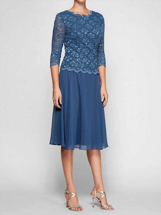 Alex Evenings - Bella Sequin Lace Midi Dress