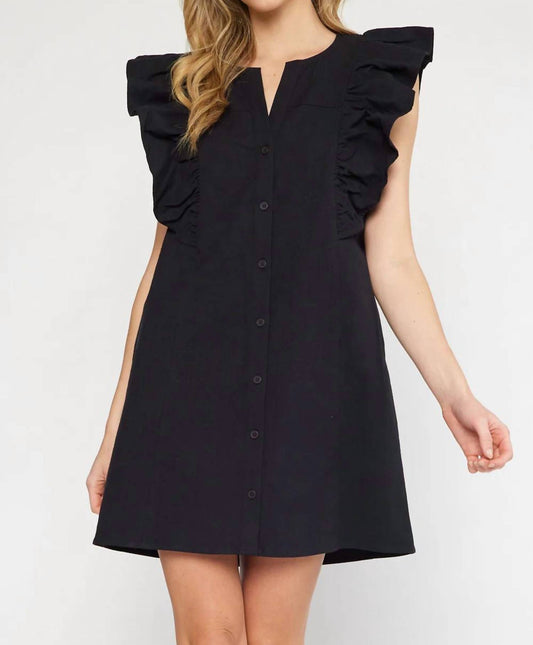 Entro - Ruffle Sleeve Mini Dress