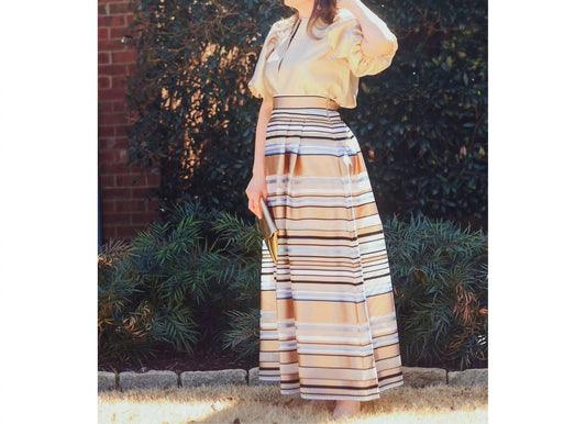 Milva Mi - Ribbon Stripe Maxi Skirt
