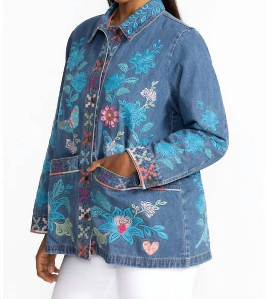 Johnny Was - Petra Long Denim Worker Jacket - Plus