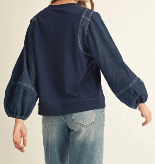 Jodifl - Denim Duo Textured Top