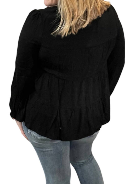 Eesome - Tiered Button Front Top