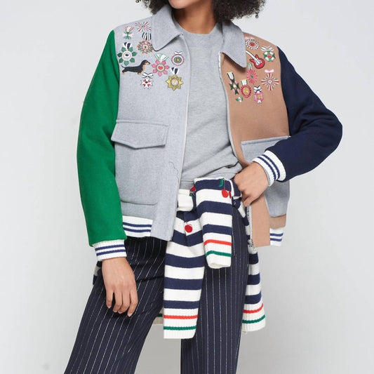 Vilagallo - Embroidered Bomber Jacket