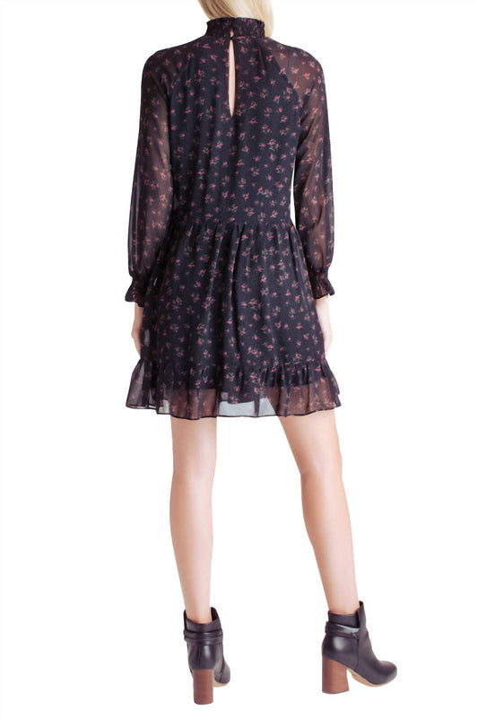 Kensie - Fairytale Smocked Waist Long Sleeve Dress