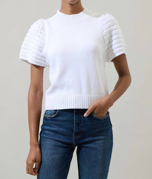 Sugarlips - Pearla Crochet Sleeve Sweater