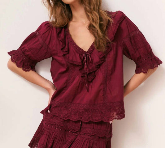 Loveshackfancy - Romilly Lace Ruffle Blouse