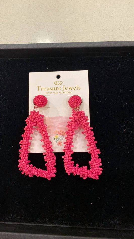 Treasure Jewels - Beaded Triangle Earring