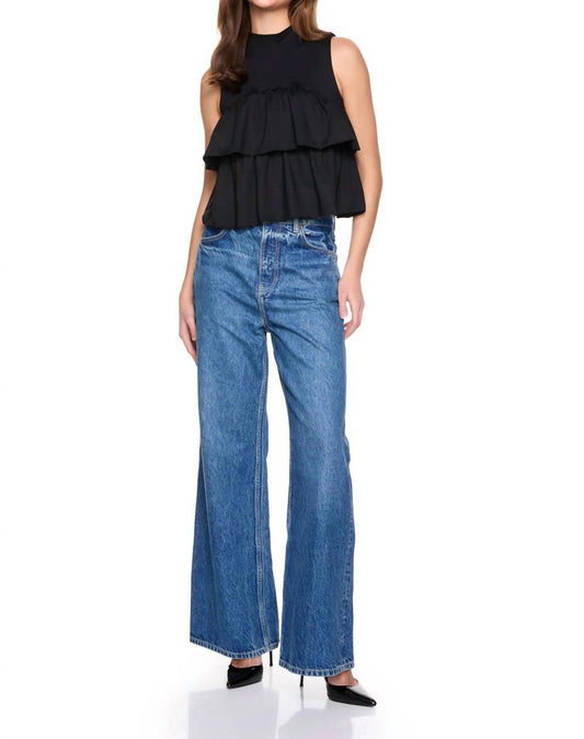 Susana Monaco - Mock Neck Tiered Top