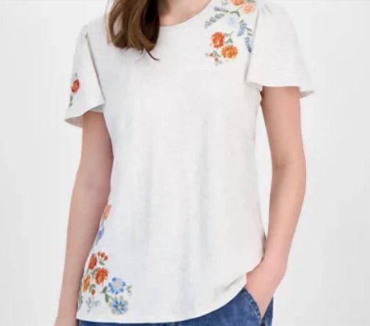 Driftwood - Embroidered Flutter Sleeve Shirt