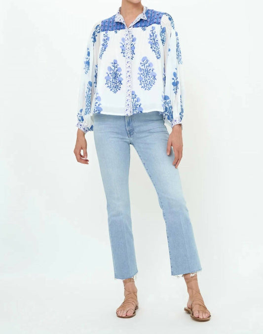 Oliphant - Mandarin Pintuck Blouse