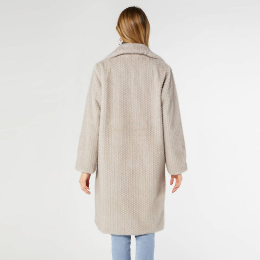 Coco + Carmen - Lenore Textured Faux Fur Coat