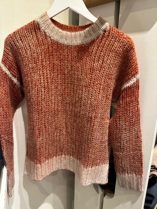 Autumn Cashmere - Women's Inked Open Crew Neck Sweater