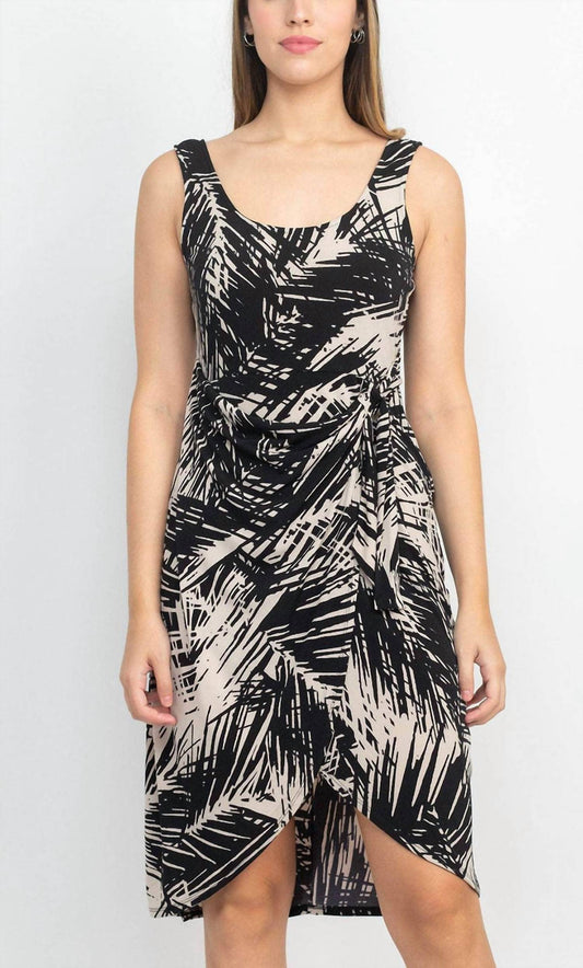London Times - Andi Printed Sleeveless Dress